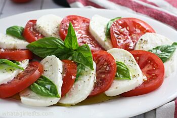Platter of Caprese Salad with Balsamic